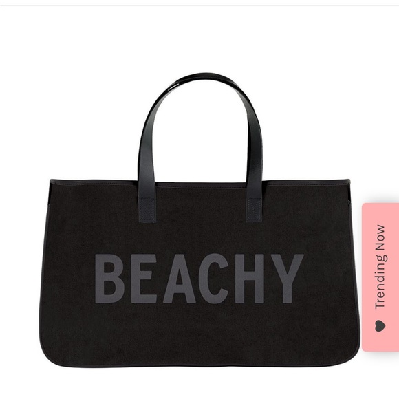 BLACK CANVAS BEACH TOTE - BEACHY Vix, Potterybarn - Picture 1 of 4